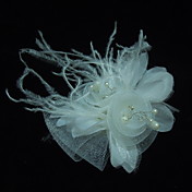 Net With Silk Flower / Imitation Pearl Women's Fascinators