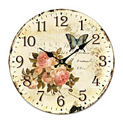 Country Floral Wall Clock