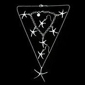 Set de beaux bijoux en argent plaqué Sea Star femmes, y compris Boucle d'oreille Bracelet Collier