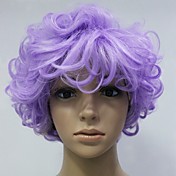 Capless Short Curly Blue Party Hair Wig