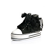 Fashion Canvas Platform Ankle Boots With Lace-up Graduation Shoes (More Colors)