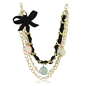 Gorgeous Alloy With Pearl/Bowknot Women's Necklace (More Colors)
