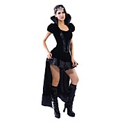 Sexy Retro Dronning Black Dress Halloween kostume (2Pieces)