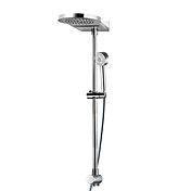 Zeitgenössische Wall Mount Chrome Finish Messing Brausebatterie