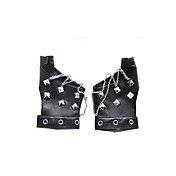 Faux uniques Rivet Gants sans doigts en cuir