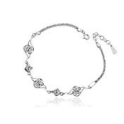 Gorgeous Sterling Silver With Crystal Women's Bracelet