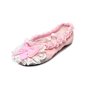 Hecho a mano zapatos de baile de lona Split-único Zapatillas de ballet con el arco rosado para los niños