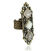 Charming Alloy Irregular Imitation Gem Stone Fashion Ring(More Colors)