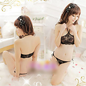 Soutien-gorge en dentelle sexy bikini + t-retour set
