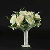 Beautiful Round Satin Rose Wedding Bridal Bouquet