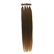 20 polegadas 100% humano cabelo castanho extensão do cabelo reto fusão unhas
