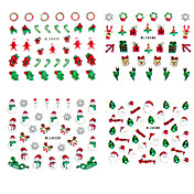 4PCS Christmas Gift 3D Plastic Twinkle Nail Art Nail Decorations