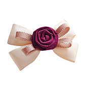 Handmade White and Purple and Pink Satin 9cm Bow Sweet Lolita Headdress