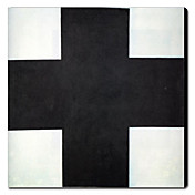 Dipinto a mano olio pittura astratta Black Cross 1211-AB0100