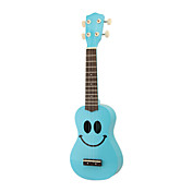 Smile - (Azul) Contrachapado Ukulele Soprano Basswood con Gig Bag y Selecciones