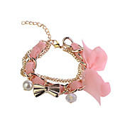 Chiffon Chain Bowknot Pendant Bracelet