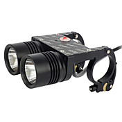 Ferei BL200 2-Mode 2 x Cree XM-L T6 LED Akku Bike Light Set (4x18650 Battery Pack, 1600lm)
