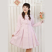 Long Sleeve Pink Cotton Sweet Lolita Coat