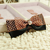 Handmade Brown and Black Satin and Chiffon 9cm Bow Classic Lolita Headdress