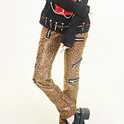 Animal Pattern Purple and Yellow Cotton Punk Lolita Pants