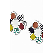 Titanio Pendientes Flor Stud con caja de regalo