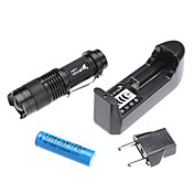 ultrafire Zoom 3-Modus Cree XR-E Q5 LED Taschenlampen-Set (200lm, 1x14500)