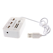 3-Port USB 2.0 Hub with MS/M2/SD/MMC/TF Card Reader