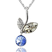 Women's Round Crystal Short Pendant