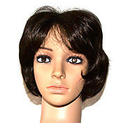 Full Lace 100% Indian Remy Hair Short Black Curly Hair Wigs
