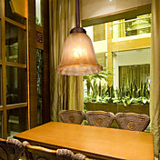 60W Modern Elegant Pendent Light in Glass Shade