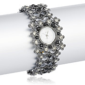 Aleación de cristal de cuarzo Movimiento Mujeres Square Shape vestido reloj