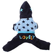 Adorável Estrela Polar Pattern Hoodie com calças para cães (XS-L)