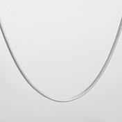 Fashion Jewelry Simply Necklace Silver Plate 1MM Snake Chain