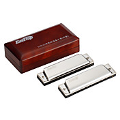 EASTTOP - (T10-12-2) Senior Blues Harp with High-grade Wooden Box