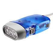 Eco-friendly 1-Mode 3-LED Dynamo Taschenlampe