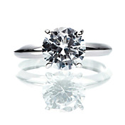 Charming 925 Sterling Silber platiniert Zirkonia Ring