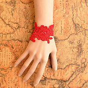 Women's Lace Flower Wide Bracelet