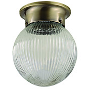 40W Modern Metal Flush Mount Light with Glass Shade