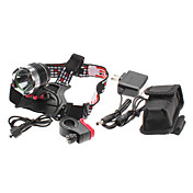 ANOWL Zoom 3-Modus Cree XM-L T6 LED Akku Scheinwerfer Set mit Befestigungswinkel (10w, 1000LM)