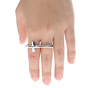 Individuality Vintage Style Cross Double Ring