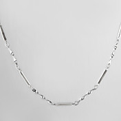 925 Sterling Silver Necklace Fashion Jewelry 925 Silver Twist And Bar Chain