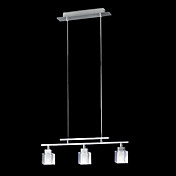 25W 3-Light Moderne Metaal Light met Crystal Shade