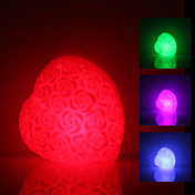 Rose Heart Shaped colorido luz da lâmpada LED Night (3xLR44)