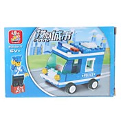 SLUBAN 3D DIY Puzzle Cute Police Car Building Blocks Bricks Toy Sets (64pcs, M38-B0177)