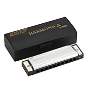 EASTTOP - (T10-B) Blues Harp mit schwarzen Kunststoff-Box (Edelstahlabdeckplatte)