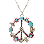 Colorful Peace Symbol patrón Necklace