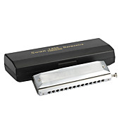 Swan - (SW1456) 14 Hole 56 Tone Chromatic Harmonica with Plastic Box