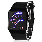 Digitale Herren Sport LED-Armbanduhr mit Gummi Armband (schwarz)