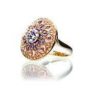 Elegante 23K vergoldet Zirkonia Ring