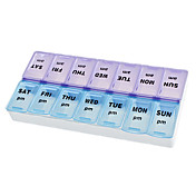Design sagomato 14-Lattice due volte-a-Day Settimanale Pill Box Organizer